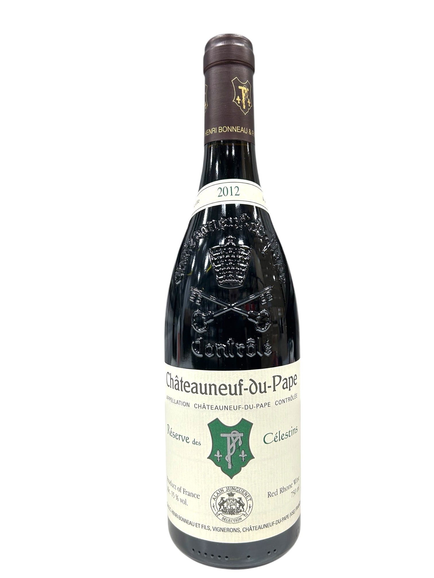 2012 Henri Bonneau, Chateauneuf du Pape, Reserve Celestins, Bottle