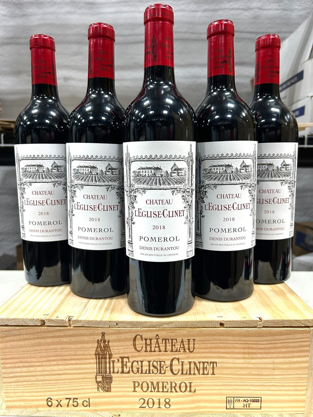 2018 Château L'Eglise-Clinet case of six bottles in original wood case