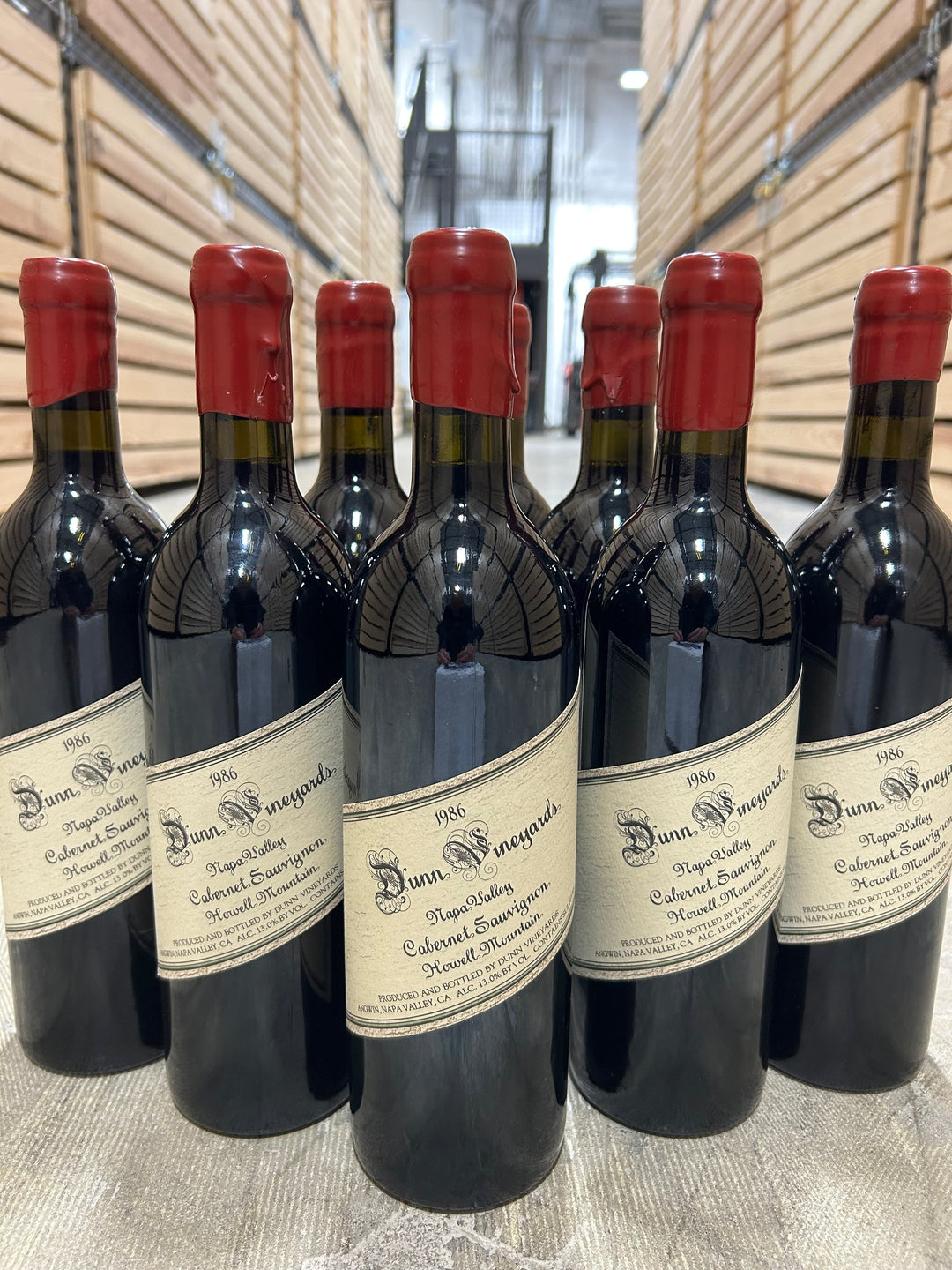 1986 Dunn Vineyards Howell Mountain Cabernet Sauvignon Bottles