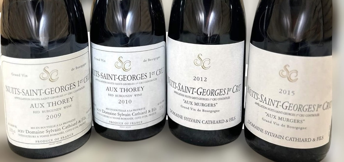 Domaine Cathiard Vosne-Romanée wine bottles