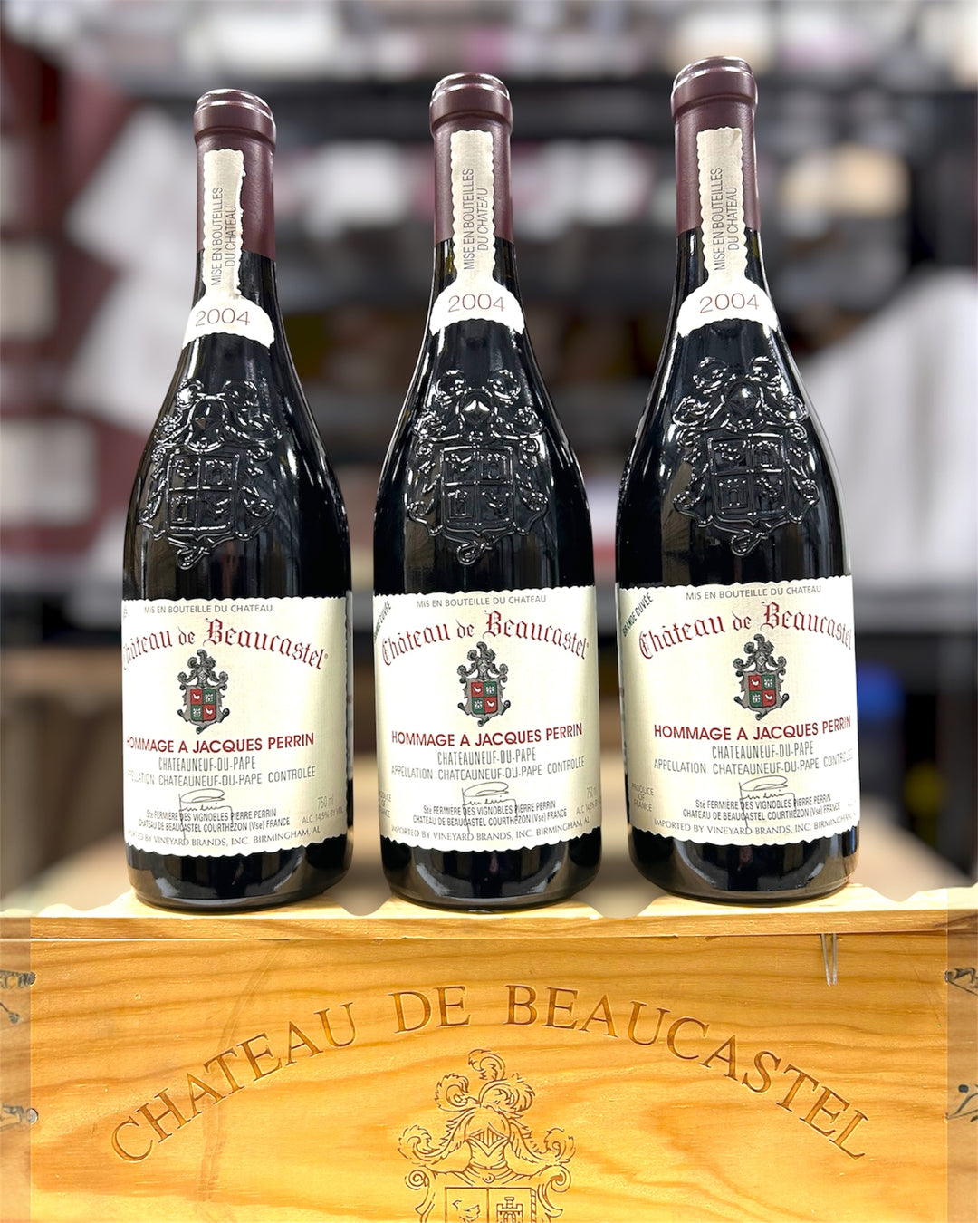 2004 Chateau de Beaucastel Hommage a Jacques Perrin, Chateauneuf du Pape, Case of 6 btls