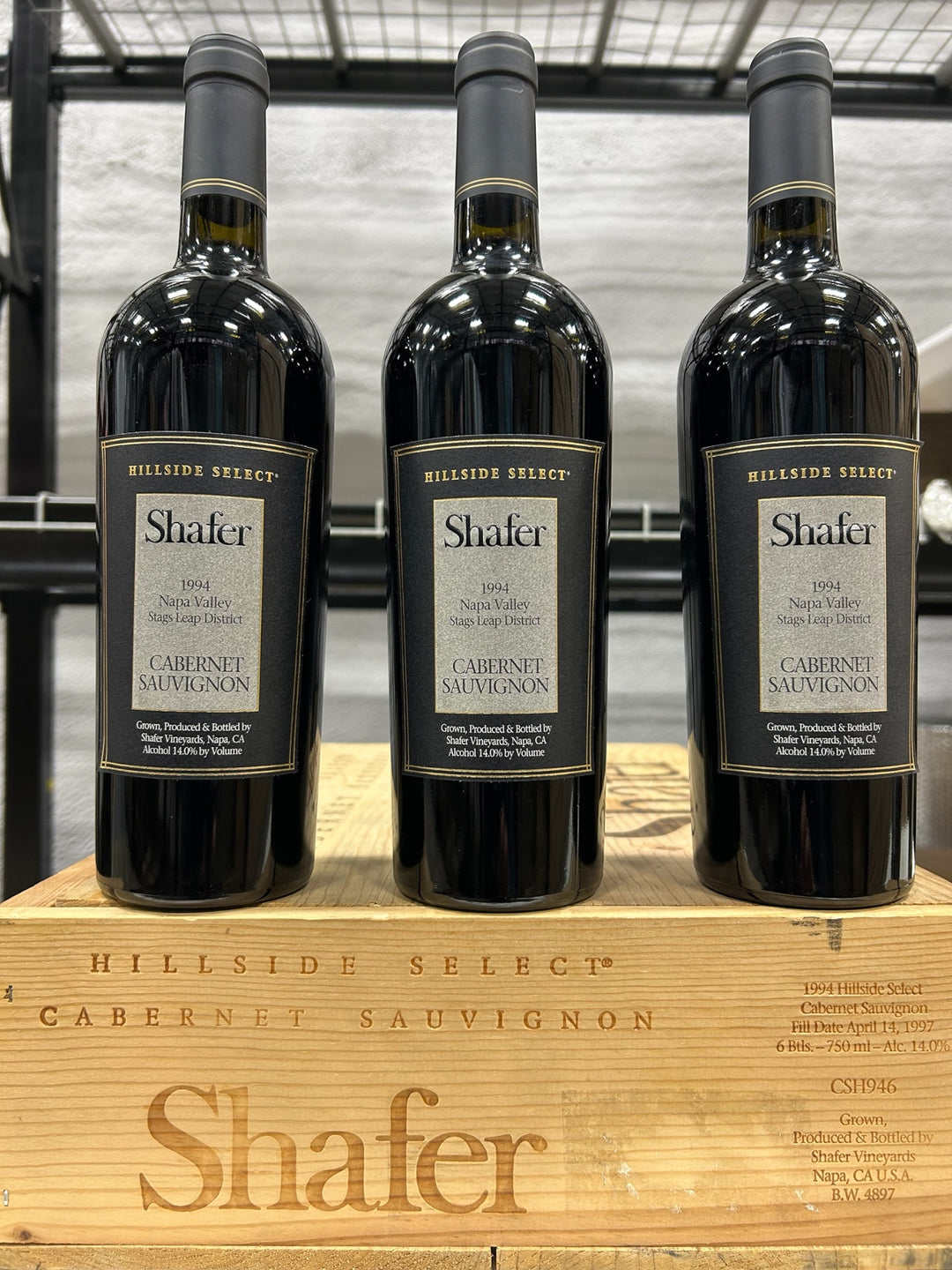 1994 Shafer, Hillside Select, Stags Leap District, Case of 6 btls