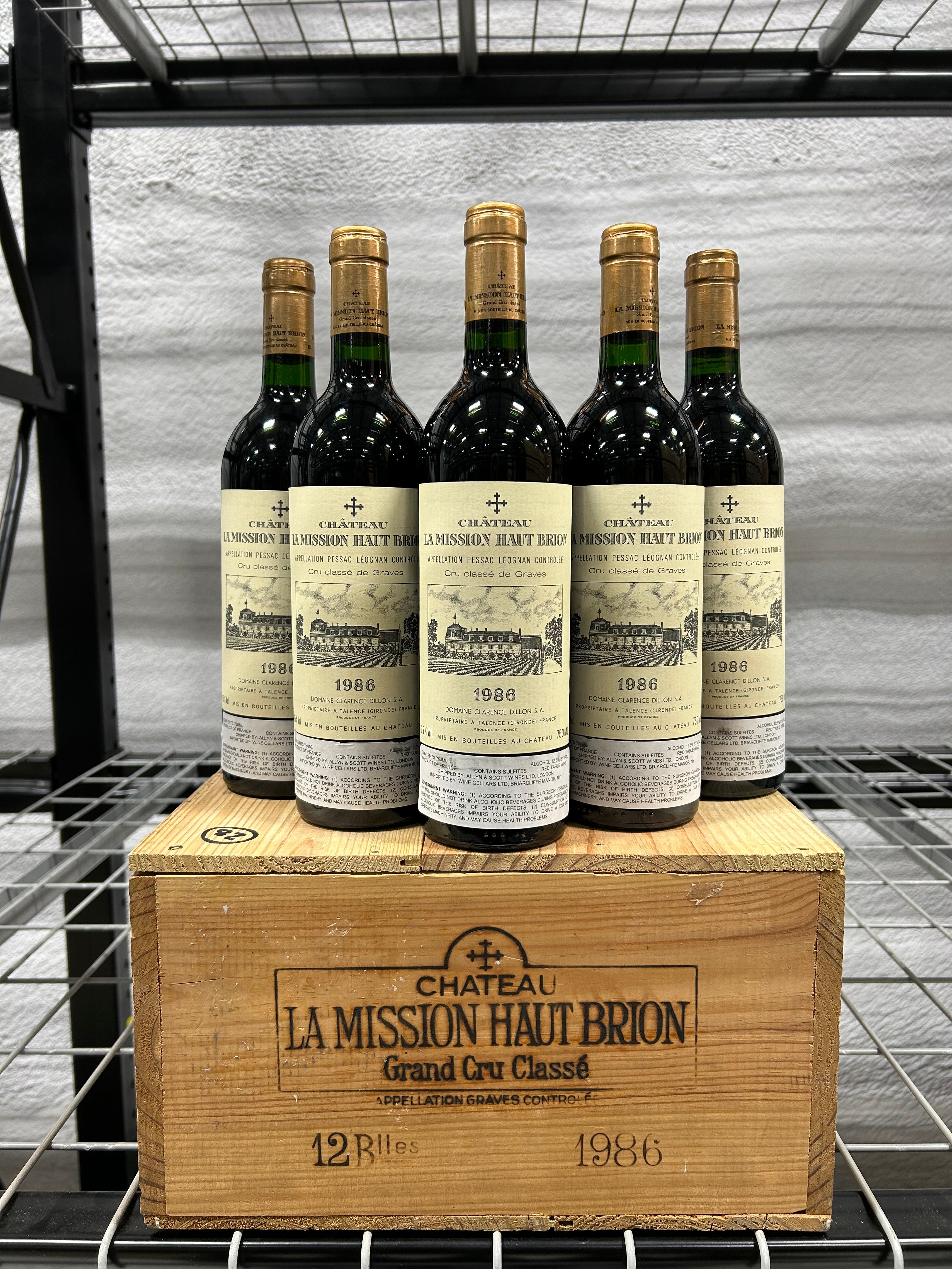 1986 Chateau La Mission Haut-Brion, Pessac-Leognan, Case of 12