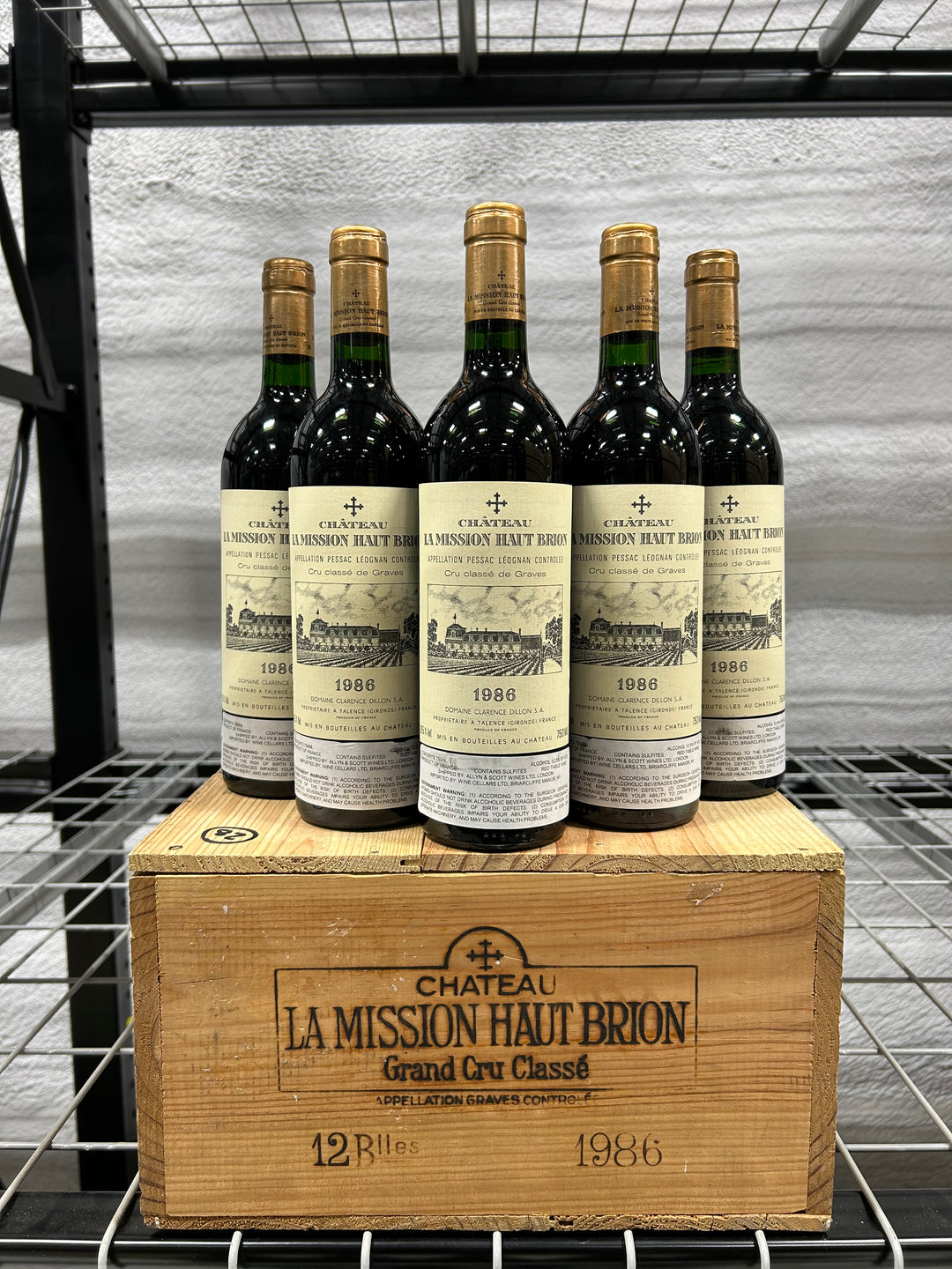 1986 Chateau La Mission Haut-Brion, Pessac-Leognan, Case of 12 btls