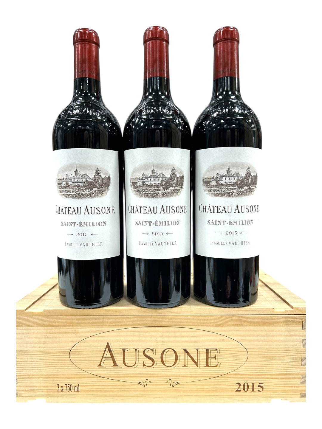2015 Chateau Ausone Saint-Emilion Case of 3 bottles 750mL